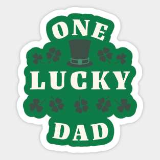 One Lucky Dad St Patricks Day Sticker